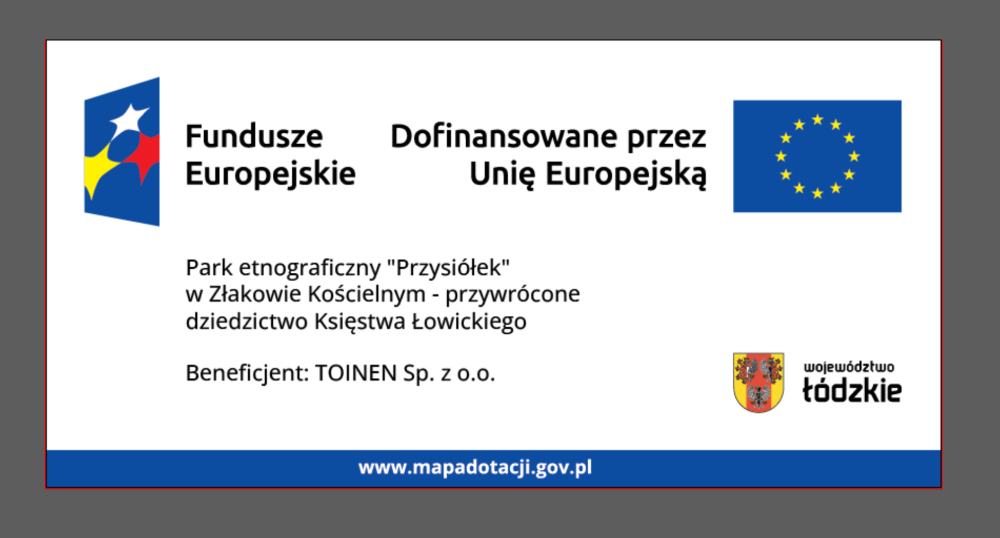 Fundusze Europejskie, Dofinansowane przez Unię Europejską, Województwo łódzkie, www.mapadotacji.gov.pl, Beneficjent: TOINEN Sp z o.o.